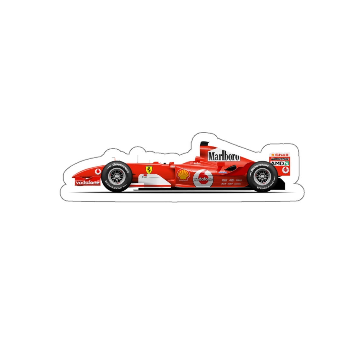 Ferrari F2004 – Premium Die-Cut Sticker